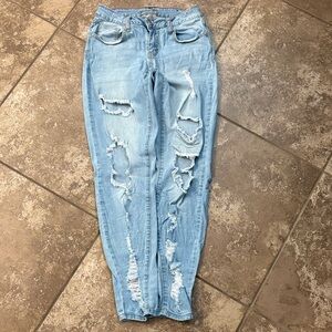 Distressed Light Blue Women's Jeans
